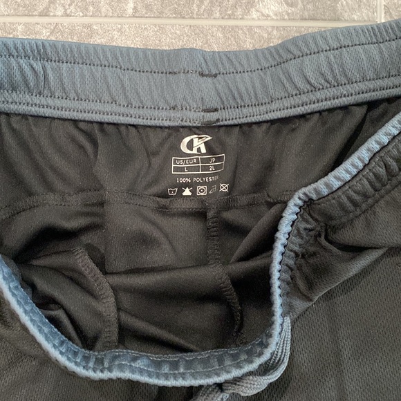 Mens Black Wide Leg Sweatpants Large - Picture 4 of 8